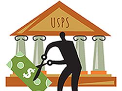 Postage reduction dude with scissors